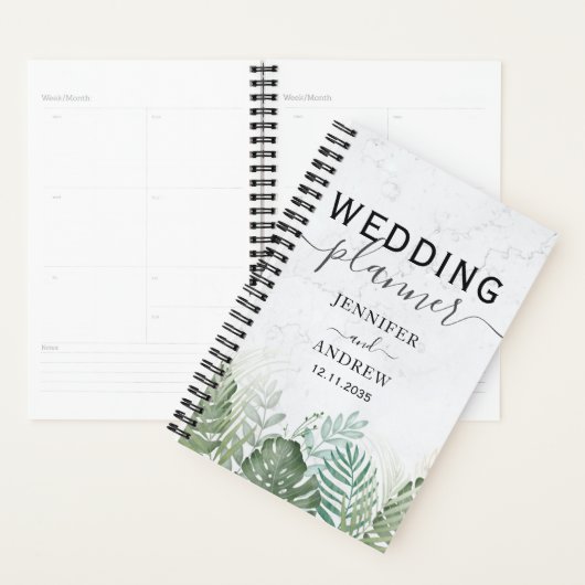 Moderne Tropische olievlek Groene Weddenschappen Planner (Display)