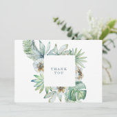 Moderne tropische olievlek verlies van mensenleven bedankkaart (Staand voorkant)