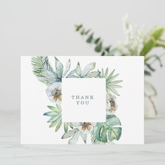 Moderne tropische olievlek verlies van mensenleven bedankkaart (Staand voorkant)