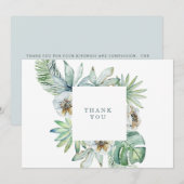 Moderne tropische olievlek verlies van mensenleven bedankkaart (Voorkant / Achterkant)