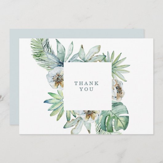 Moderne tropische olievlek verlies van mensenleven bedankkaart (Voorkant / Achterkant)