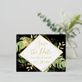 Moderne tropische opslag Datum Folie uitnodiging P (Staand Voorkant)