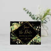 Moderne tropische opslag Datum Folie uitnodiging P (Staand Voorkant)