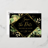 Moderne tropische opslag Datum Folie uitnodiging P (Voorkant / Achterkant)