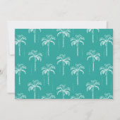 Moderne Tropische Palm Tree Bruids Douche Uitnodig Kaart (Achterkant)
