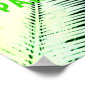 moderne tropische palmbladparadijsstekst fotokunst poster (Hoek)