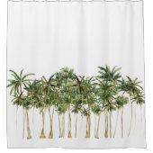 Moderne tropische palmbomen douchegordijn (Voorkant)