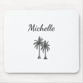 Moderne tropische palmbomen Eenvoudig gepersonalis Muismat (Voorkant)