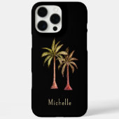 Moderne tropische palmbomen Eenvoudig zwart Case-Mate iPhone Case (Achterkant)
