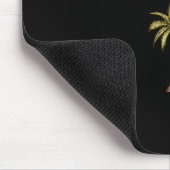 Moderne tropische palmbomen Elegant zwart Muismat (Hoek)