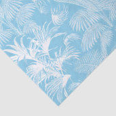 Moderne tropische palmbomen hemelsblauw wit tissuepapier (Detail)