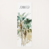 Moderne tropische palmbomen monogram yogamat (Achterkant)