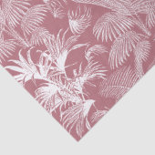 Moderne tropische palmbomen Roos goudwit Tissuepapier (Detail)