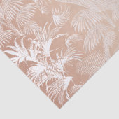 Moderne tropische palmbomen Roos goudwit Tissuepapier (Detail)