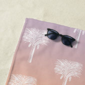 Moderne tropische palmbomen Sunset Ombre Strandlaken (In situ)