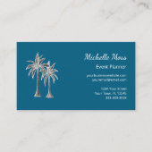 Moderne tropische palmbomen Trendy Beach Visitekaartje (Voorkant)