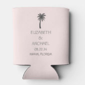 Moderne tropische palmbomen trouwgebruik blikjeskoeler (Achterkant)