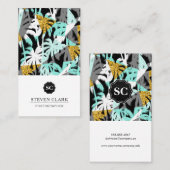 Moderne Tropische Palmbomen Visitekaartje (Voorkant / Achterkant)