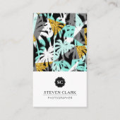 Moderne Tropische Palmbomen Visitekaartje (Voorkant)