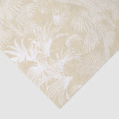Moderne tropische palmbomen wit beige crème tissuepapier (Detail)