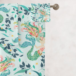 Moderne tropische palmboom bad handdoek