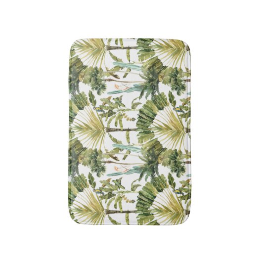 Moderne tropische palmboom badmat (Voorkant Verticaal)