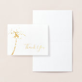 Moderne tropische palmboom Dank u Folie Kaarten (Display)