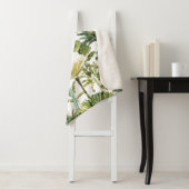 Moderne tropische palmboom sherpa deken (In situ)