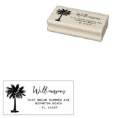 Moderne tropische palmboom — Terugkeeradres Rubberstempel (Gestempeld)