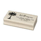 Moderne tropische palmboom — Terugkeeradres Rubberstempel (Stempel)
