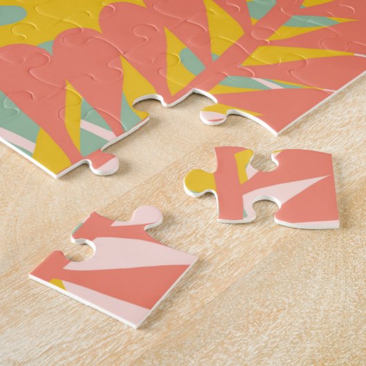 Moderne tropische Plant Puzzle Legpuzzel (Zijkant)