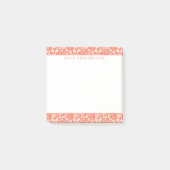 Moderne tropische plattegronden voor koraal post-it® notes (Voorkant)