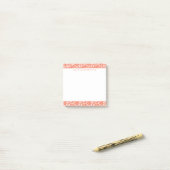 Moderne tropische plattegronden voor koraal post-it® notes (Op bureau)