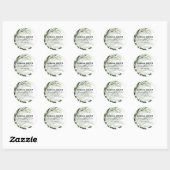 Moderne tropische productlabels ronde sticker (Vel)
