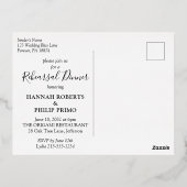 Moderne tropische repetitie - Dinner Gold Folie Uitnodiging Briefkaart (Achterkant)