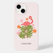 Moderne Tropische Roze Flamingo Case-Mate iPhone Case (Achterkant)
