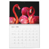 Moderne tropische roze flamingo kalender (Mar 2026)