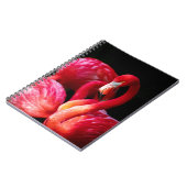 Moderne tropische roze flamingo notitieboek (Linkerzijde)