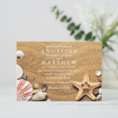 Moderne tropische snuitkever Zee-bruiloft Kaart (Staand voorkant)