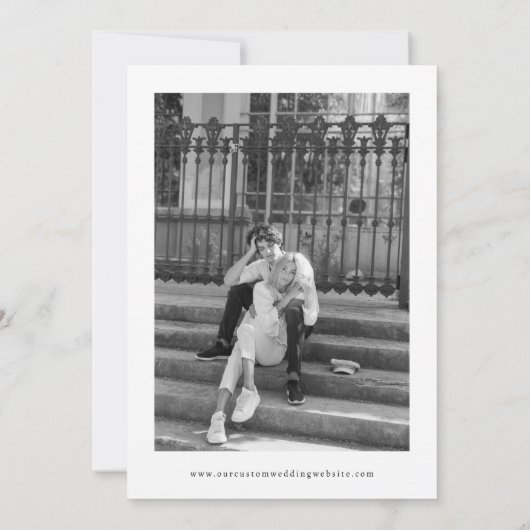 Moderne Tropische Stijlvolle Namen Bestemming Brui Save The Date (Achterkant)