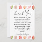 Moderne Tropische strand bruiloft dank u kaarten (Voorkant)