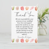 Moderne Tropische strand bruiloft dank u kaarten (Staand voorkant)