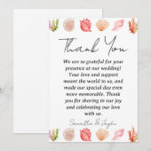 Moderne Tropische strand bruiloft dank u kaarten (Voorkant / Achterkant)