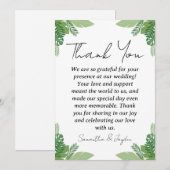 Moderne Tropische strand bruiloft dank u kaarten (Voorkant / Achterkant)