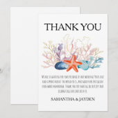 Moderne Tropische strand bruiloft dank u kaarten (Voorkant / Achterkant)