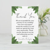 Moderne Tropische strand bruiloft dank u kaarten (Staand voorkant)