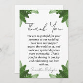 Moderne Tropische strand bruiloft dank u kaarten (Voorkant / Achterkant)