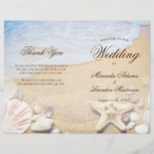 Moderne Tropische Strand Bruiloft Vouwprogramma Ka Flyer (Voorkant)