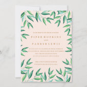 Moderne Tropische Strand Huwelijksuitnodiging Kaart (Voorkant)