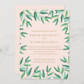 Moderne Tropische Strand Huwelijksuitnodiging Kaart (Voorkant / Achterkant)